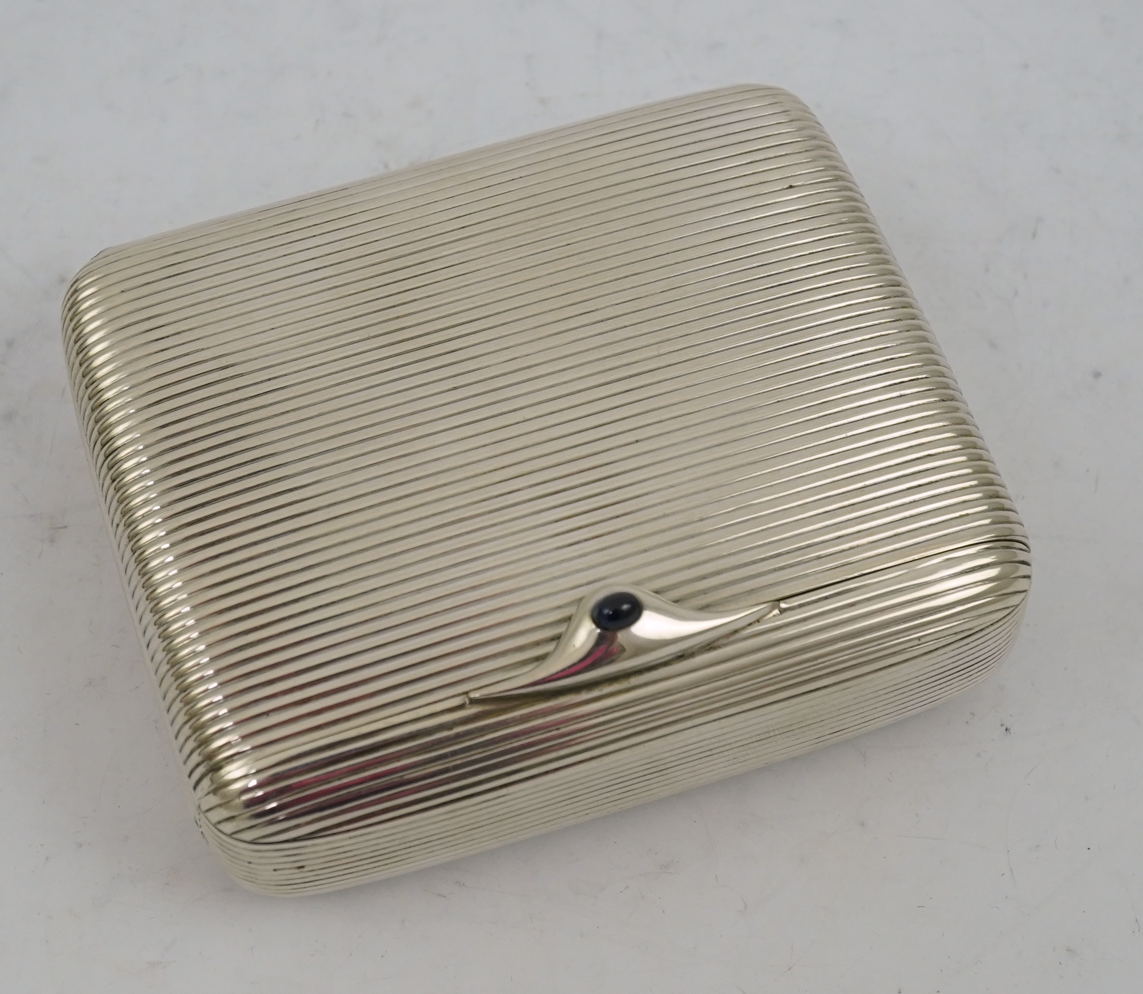 A late 19th century Viennese 900 standard silver folding cigar/cigarette case, by George Adam Scheid